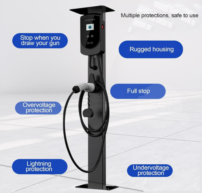 A711 Stovas elektromobilių įkrovimo stotelei (wallbox), 130 cm aukščio
