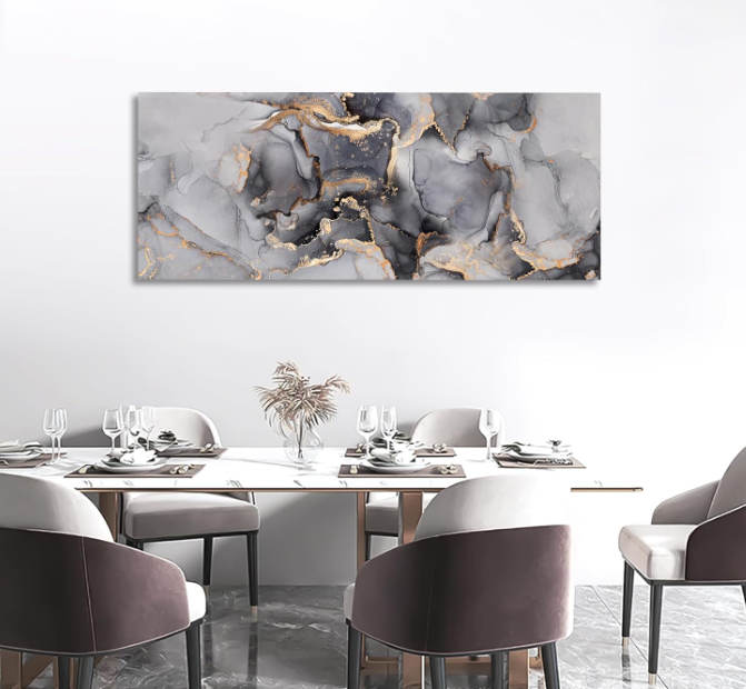 A745 Dekoratyvinis paveikslas ant drobės, violetinis, 120×50 cm