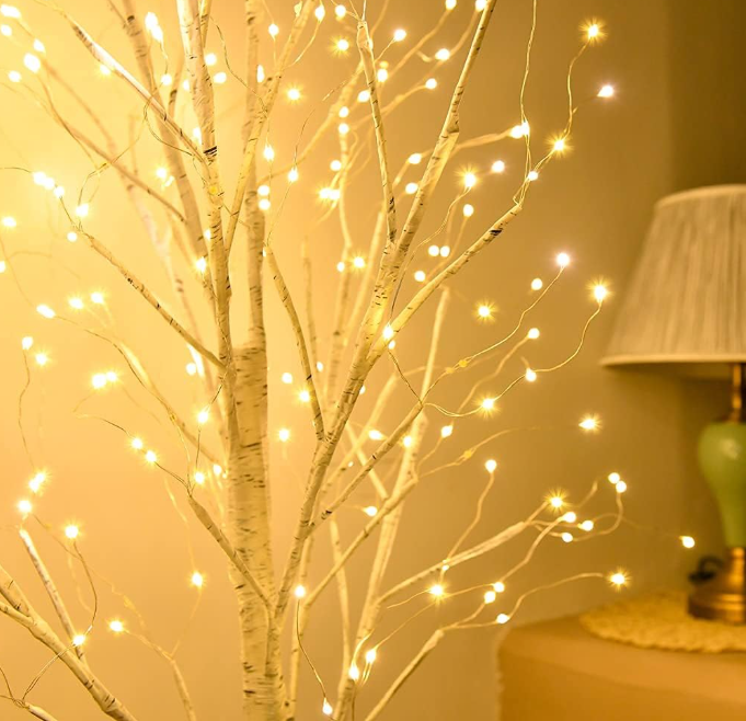 A753 Kalėdų eglutė berželis su LED, 180 cm