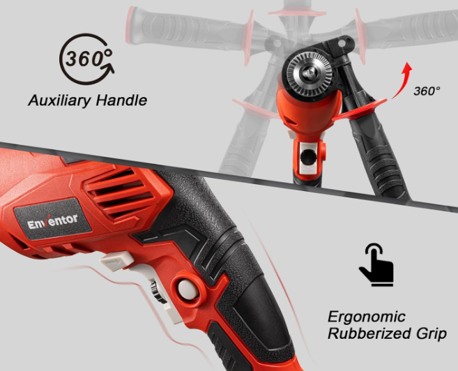 A787 Enventor smūginis gręžtuvas 900W, 0-3000RPM, 13mm griebtuvas, su 36vnt priedų