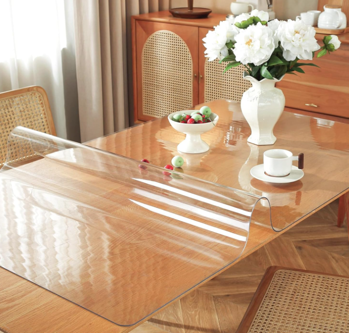 A846 Permatomas PVC stalo užtiesalas, 140 x 60 cm