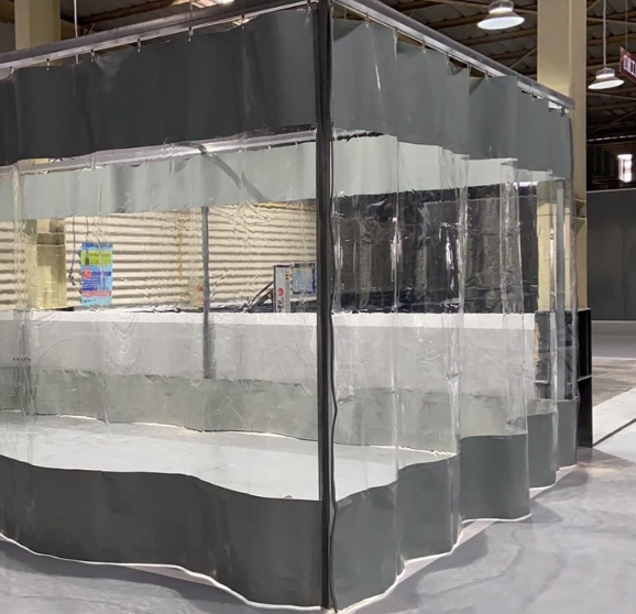 A850 Skaidri PVC apsauginė užuolaida 350×200 cm