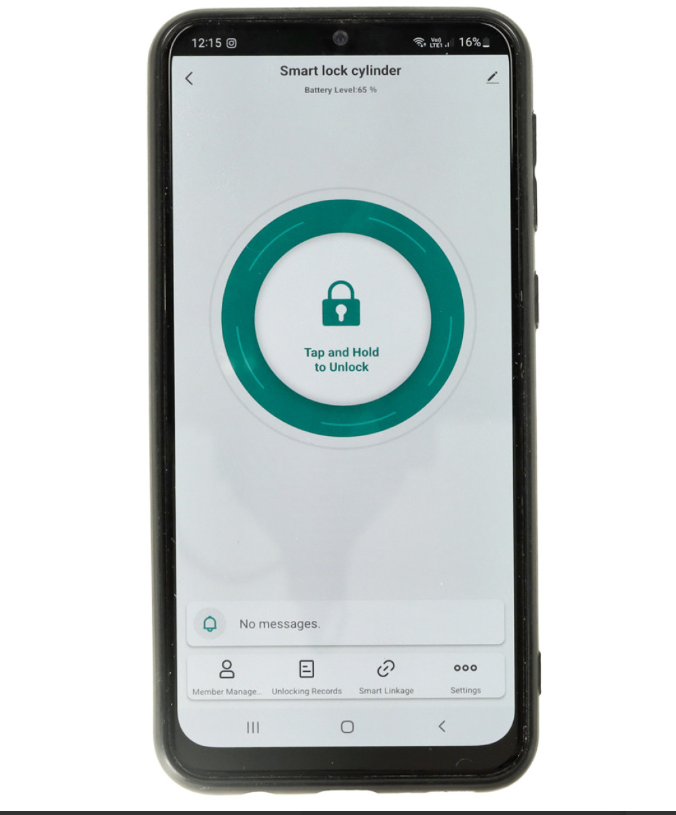 A879 Juoda išmanioji durų spyna su pirštų atspaudu ir Bluetooth, cilindras 60-90 mm