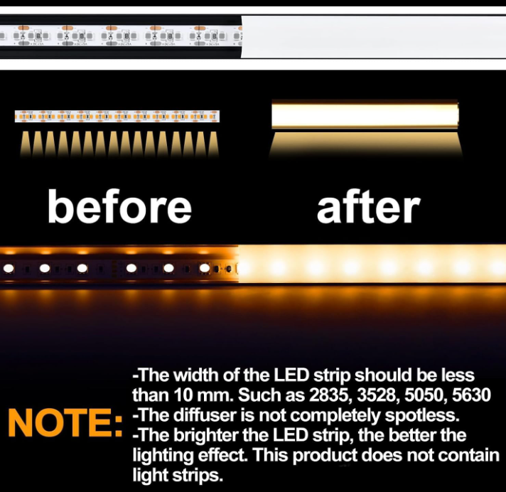 A955 VEANANO LED aliuminio profilis, juodas, V formos