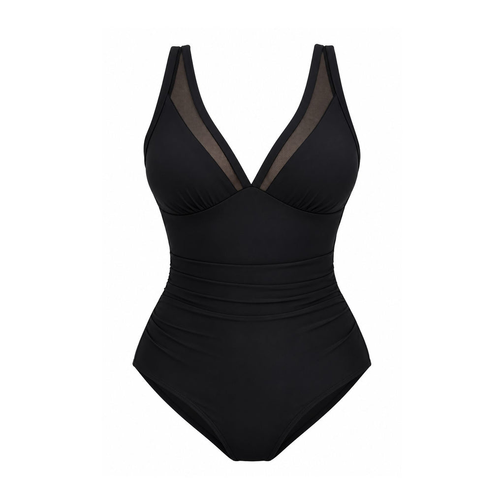 NR108 DOULAFASS vientisas maudymosi kostiumėlis, juodas