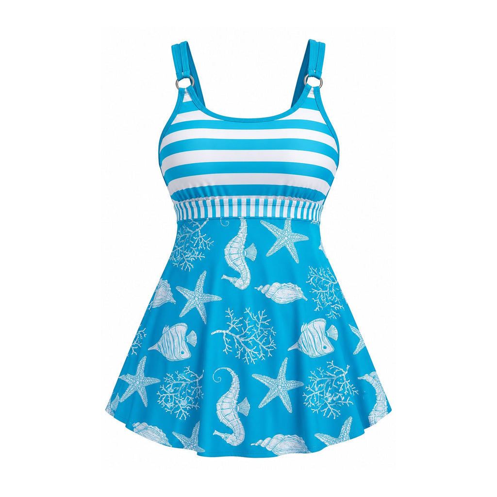 NR57 AI'MAGE tankini, jūros gėrybių raštas