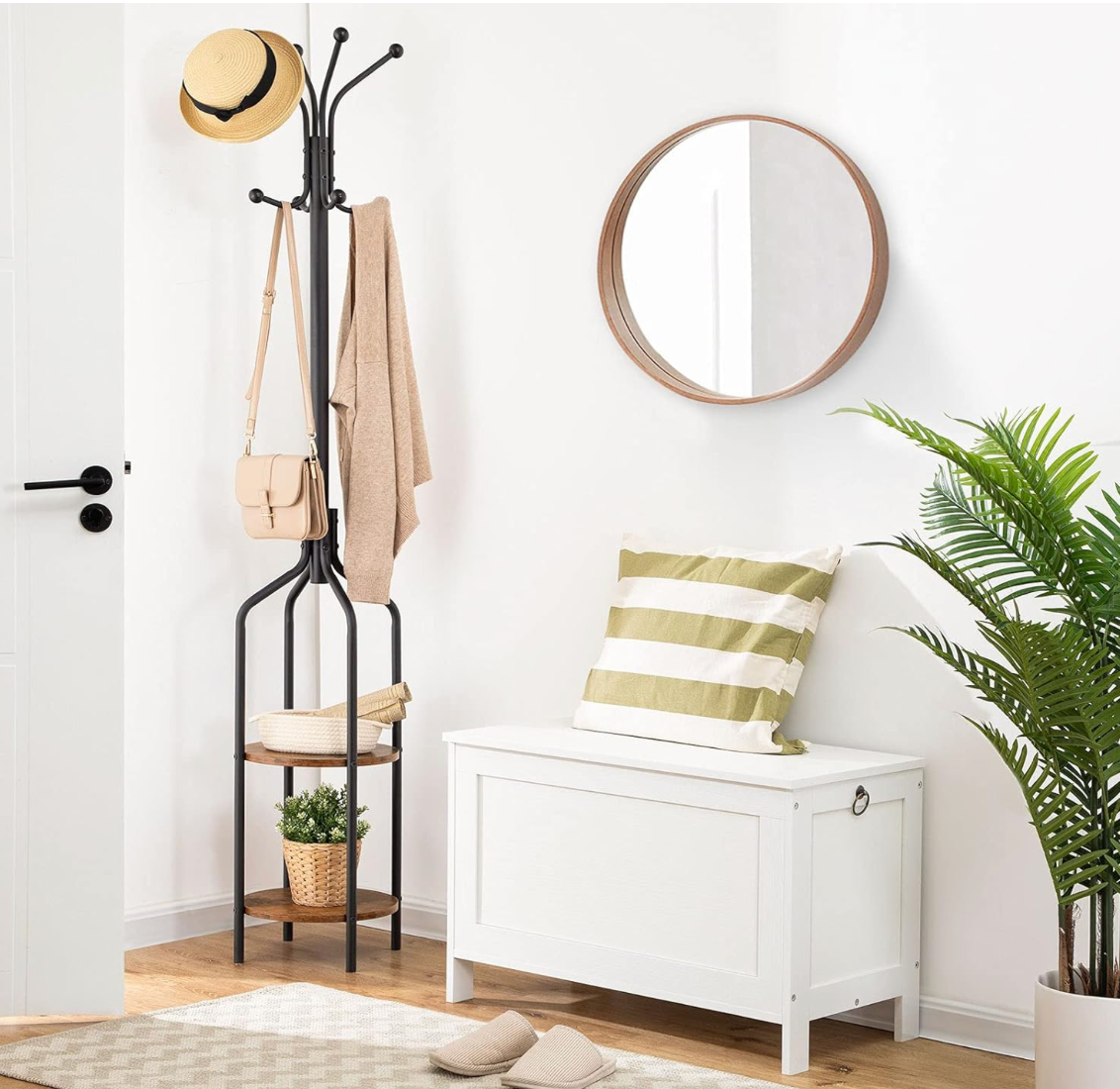 A15 Hoobro balto medžio daiktadėžė/ suoliukas