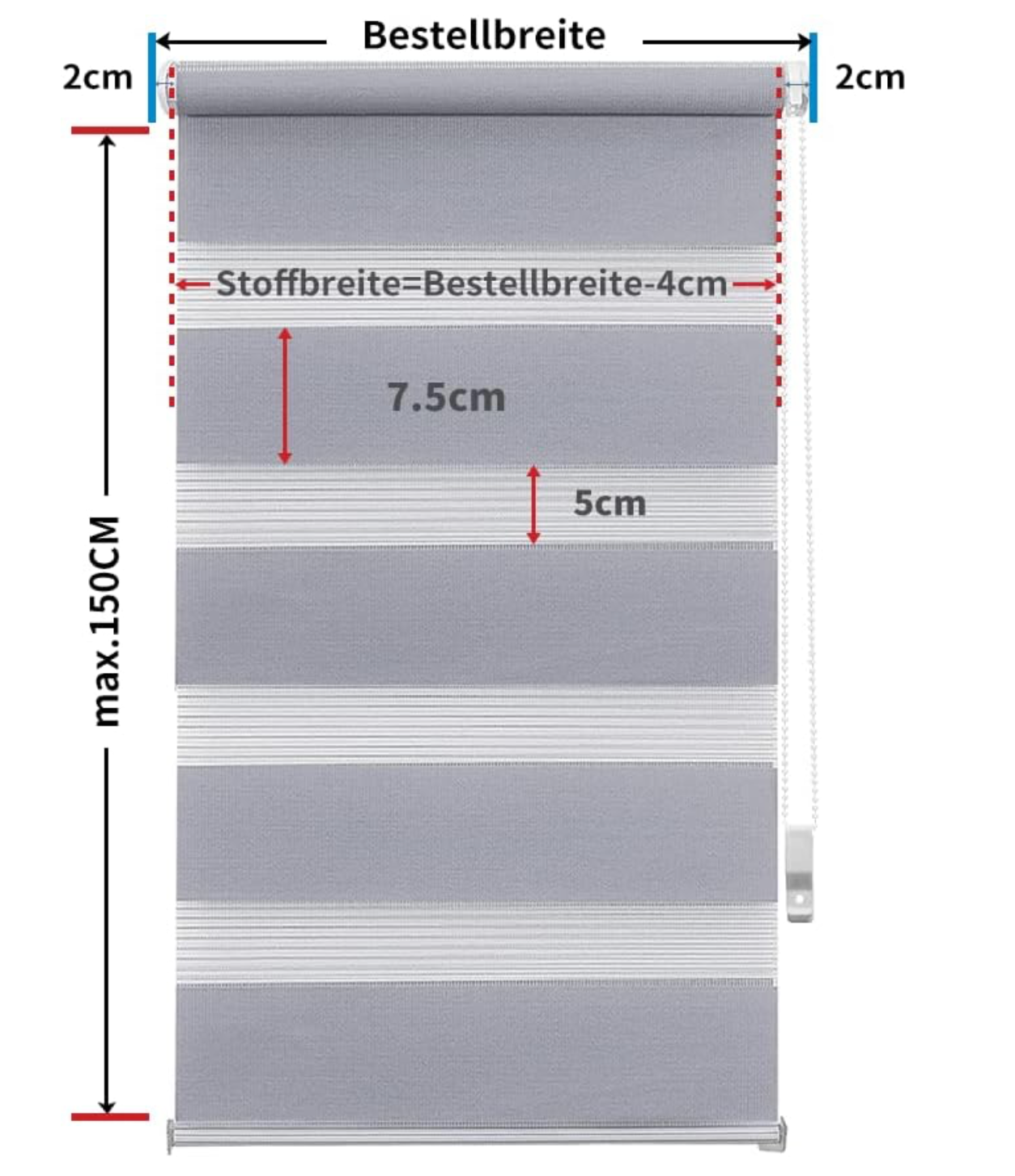 OBdeco Roletai šviesiai pilkos spalvos