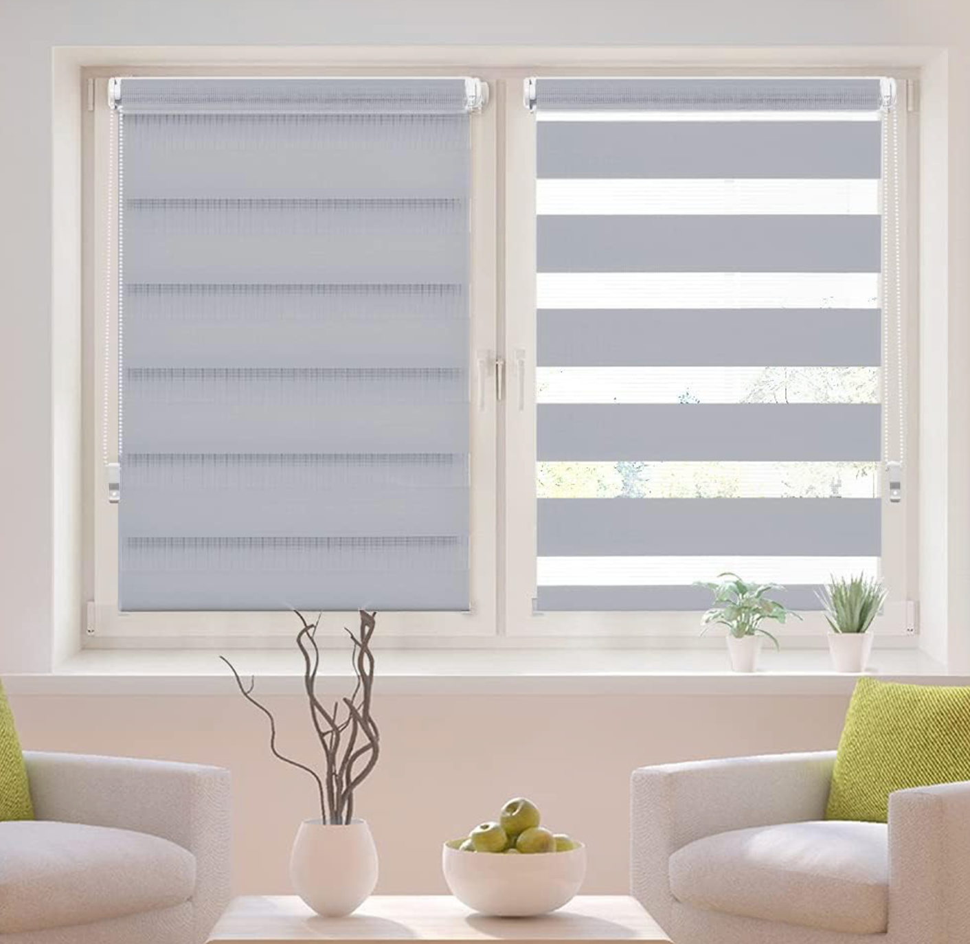 OBdeco Roletai šviesiai pilkos spalvos