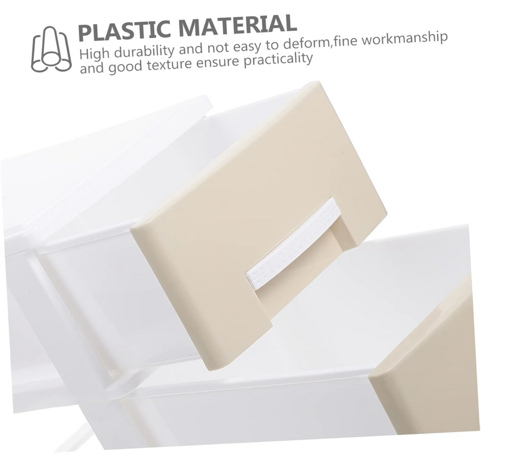 Plastikinė kreminė dėžutė su stalčiais