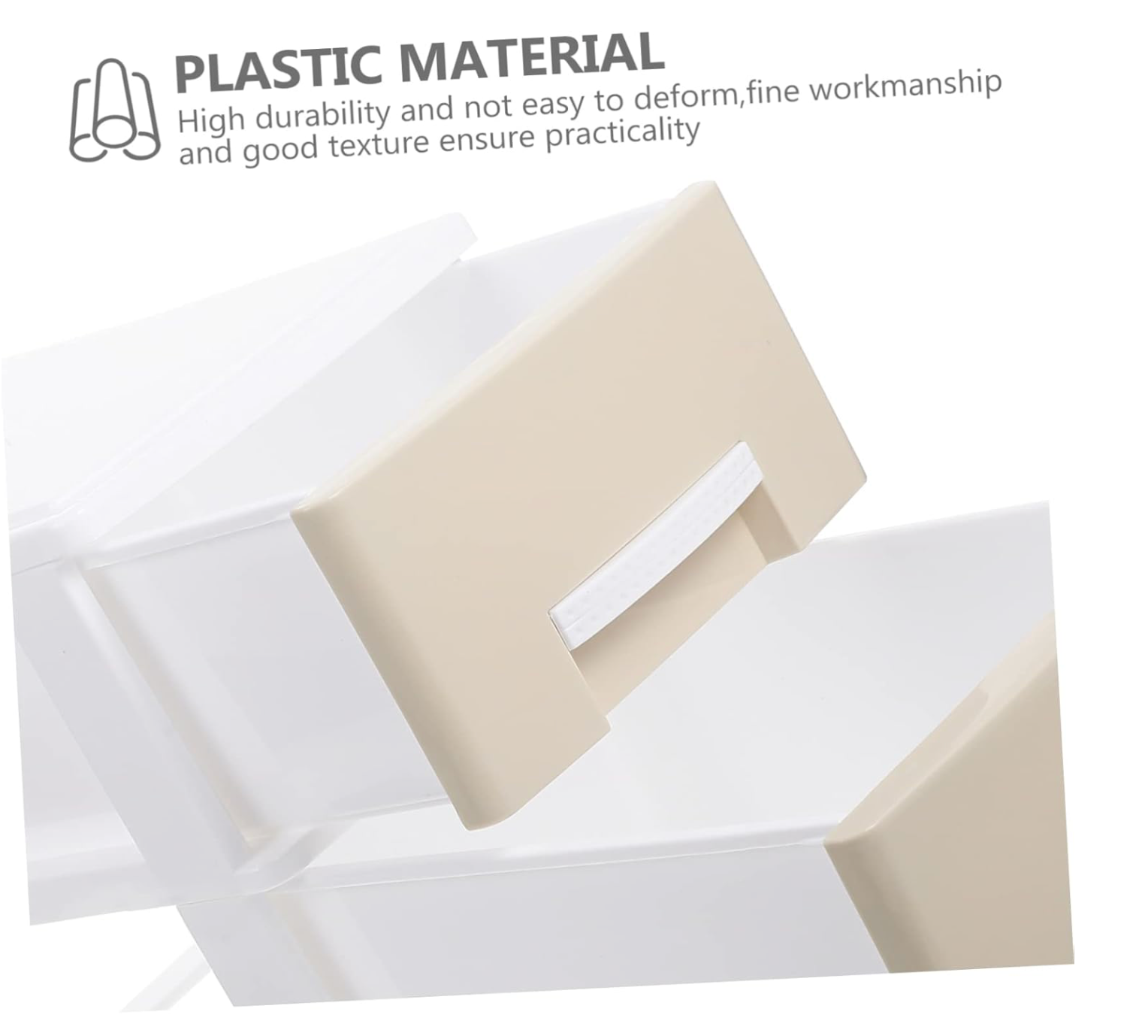 Plastikinė kreminė dėžutė su stalčiais