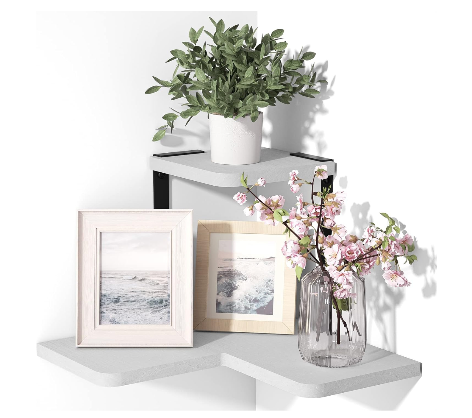 Pažeista prekė Balta lentynėlė prie sienos