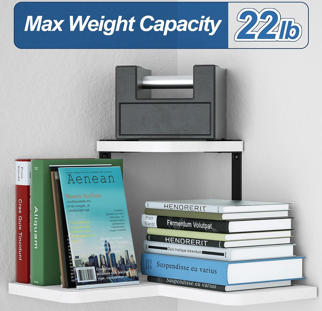 Pažeista prekė Balta lentynėlė prie sienos