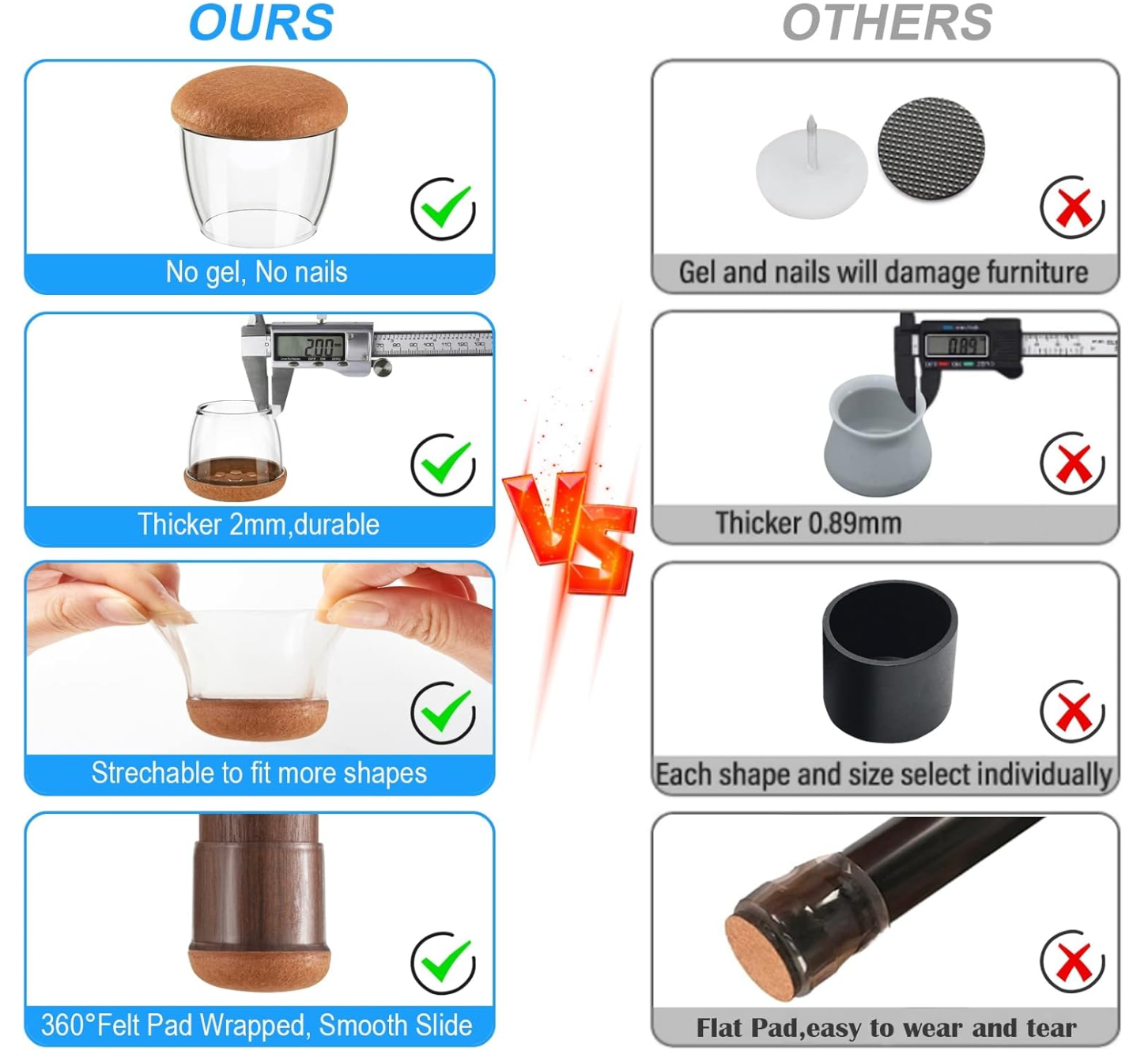 Kojų padėkliukai 4vnt