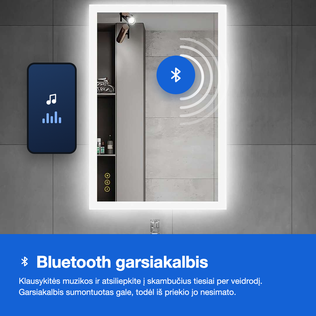 Bluetooth garsiakalbis veidrodyje