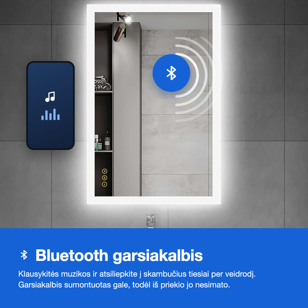 Bluetooth garsiakalbis veidrodyje