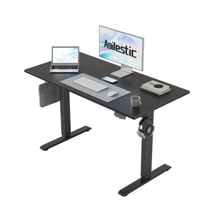 Juodas reguliuojamo aukščio stalas 100x60