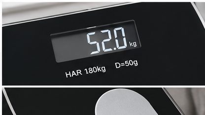Išmaniosios kūno svarstyklės ERPSL, iki 180 kg, 50 g tikslumas, Juoda - PIGIUKAI
